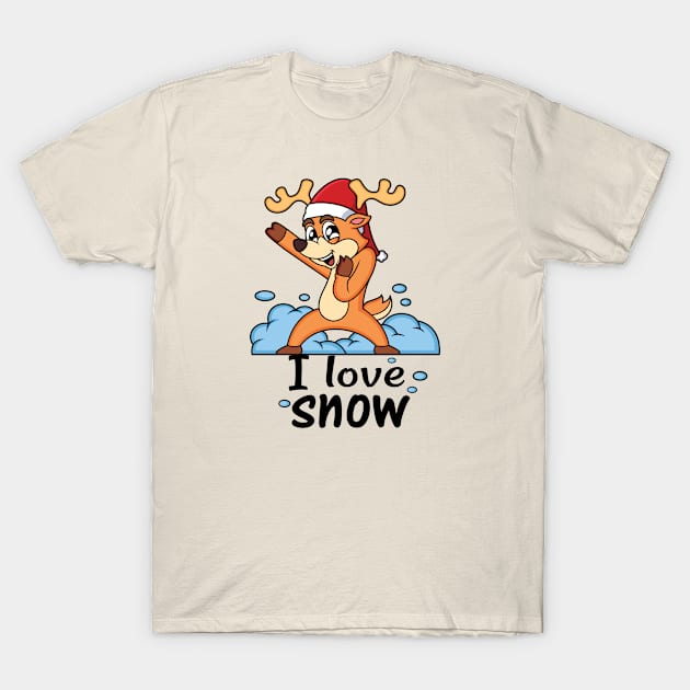 Christmas quotes with fox design T-Shirt by Sticker deck